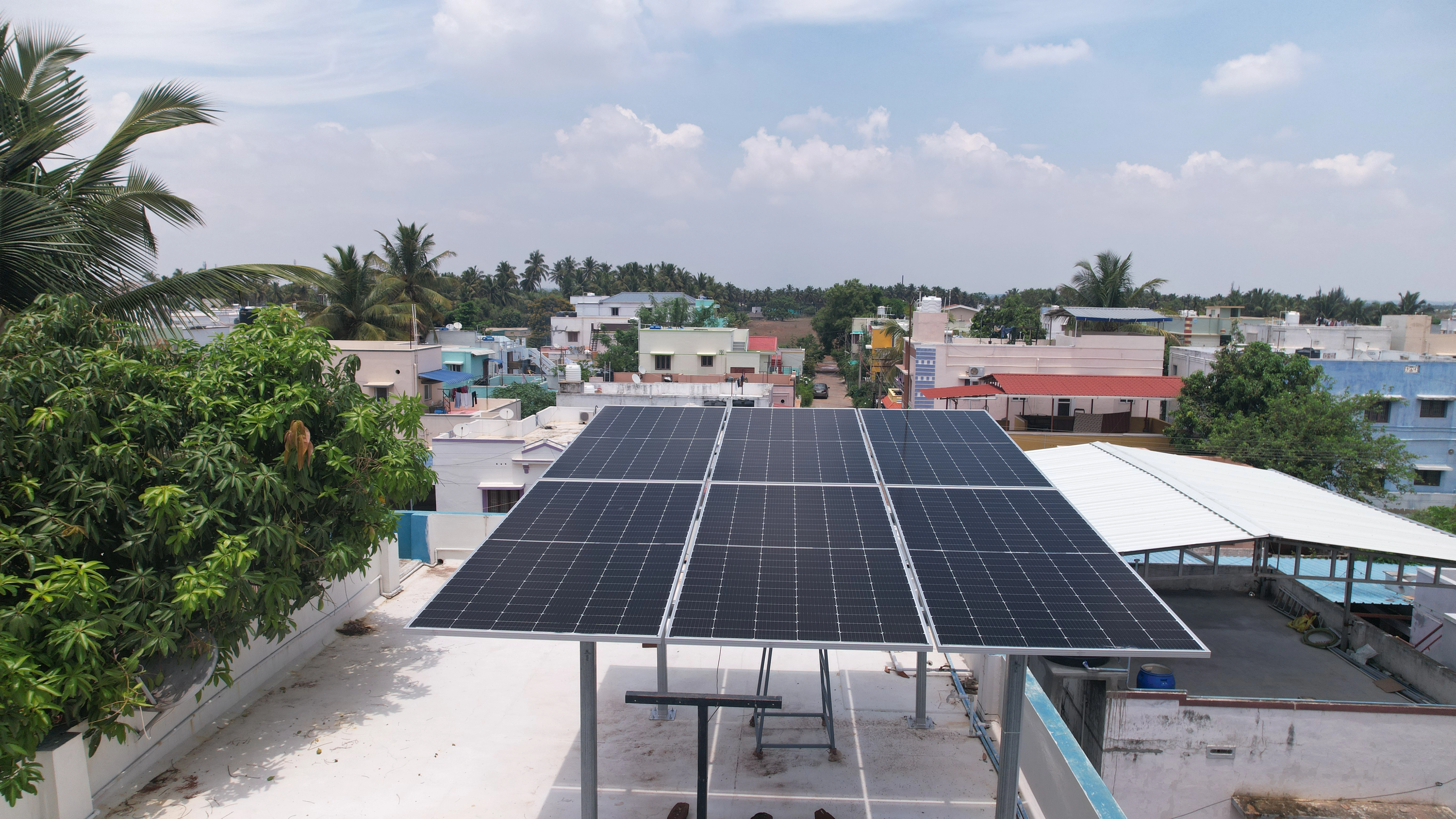 On-grid solar system installation On-grid solar system installation